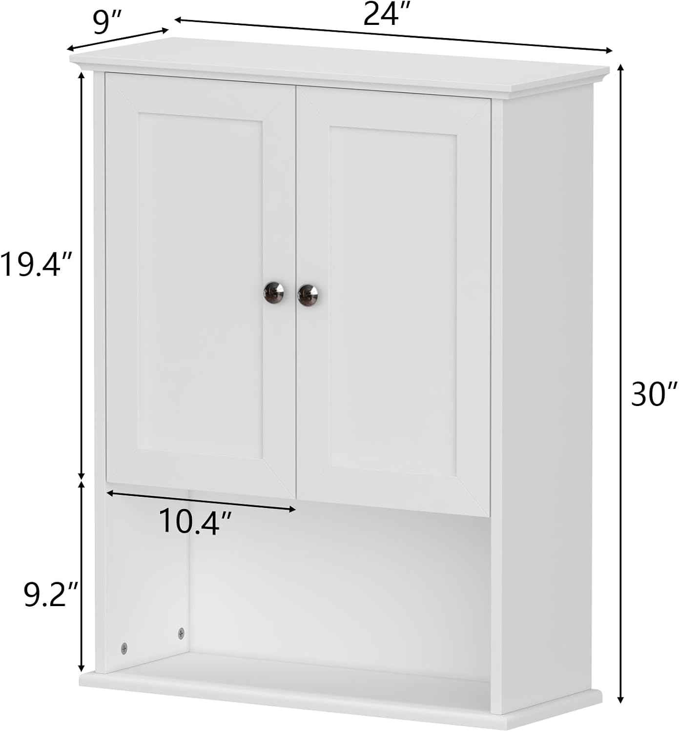 White Bathroom Wall Storage Cabinet