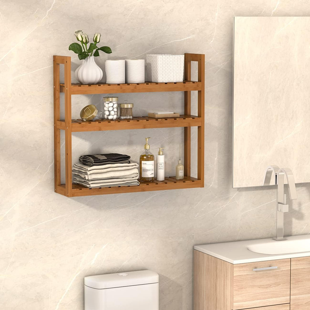 Bamboo Over Toilet Storage Shelf