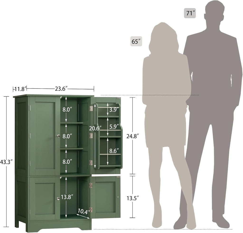 4 Doors Freestanding Kitchen Storage Cabinet