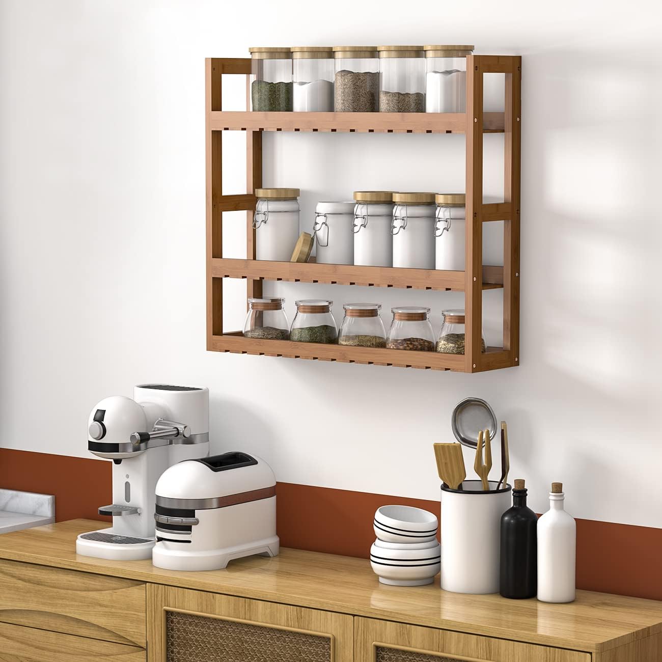 Bamboo Over Toilet Storage Shelf