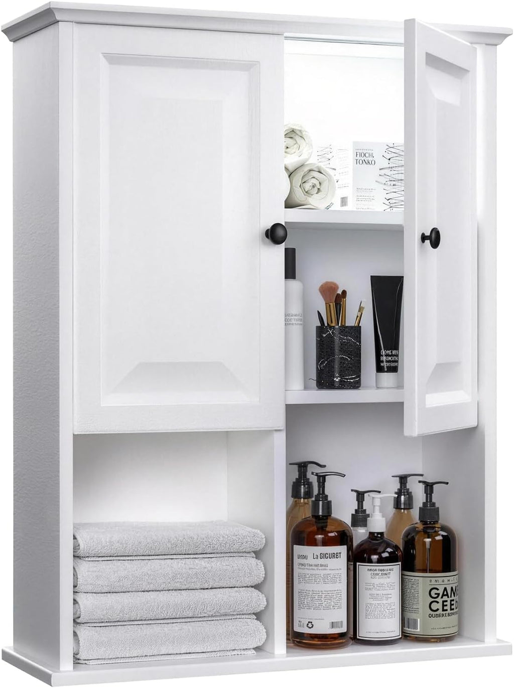 Wood Wall Mount Bathroom Cabinet With Light