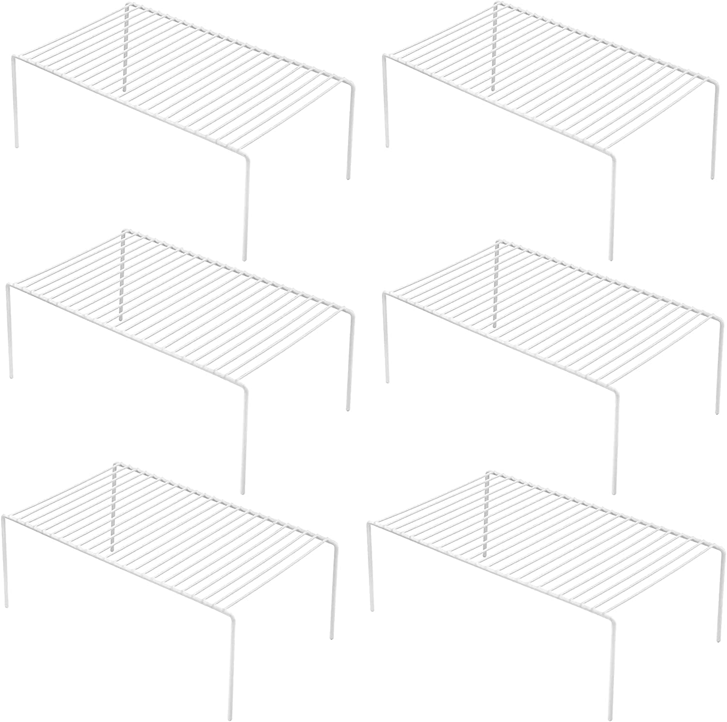 Metal Wire Cabinet Storage Shelf Set of 6