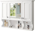 Virubi White 3-Door Mirror Medicine Cabinet