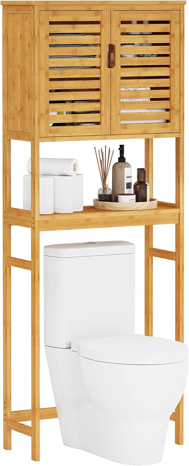 Bamboo Freestanding Over Toilet Cabinet