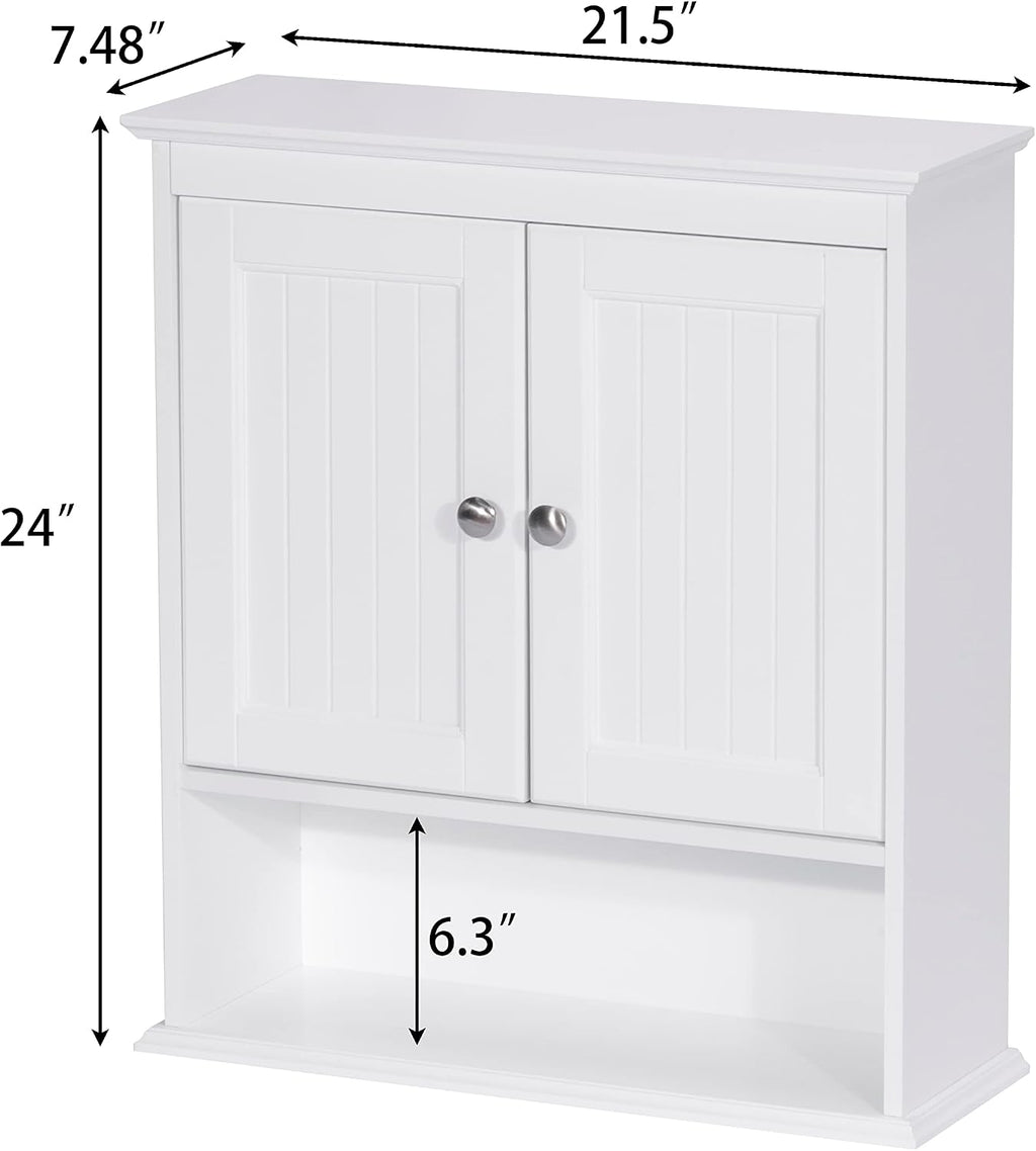 White Over Toilet Bathroom Wall Cabinet