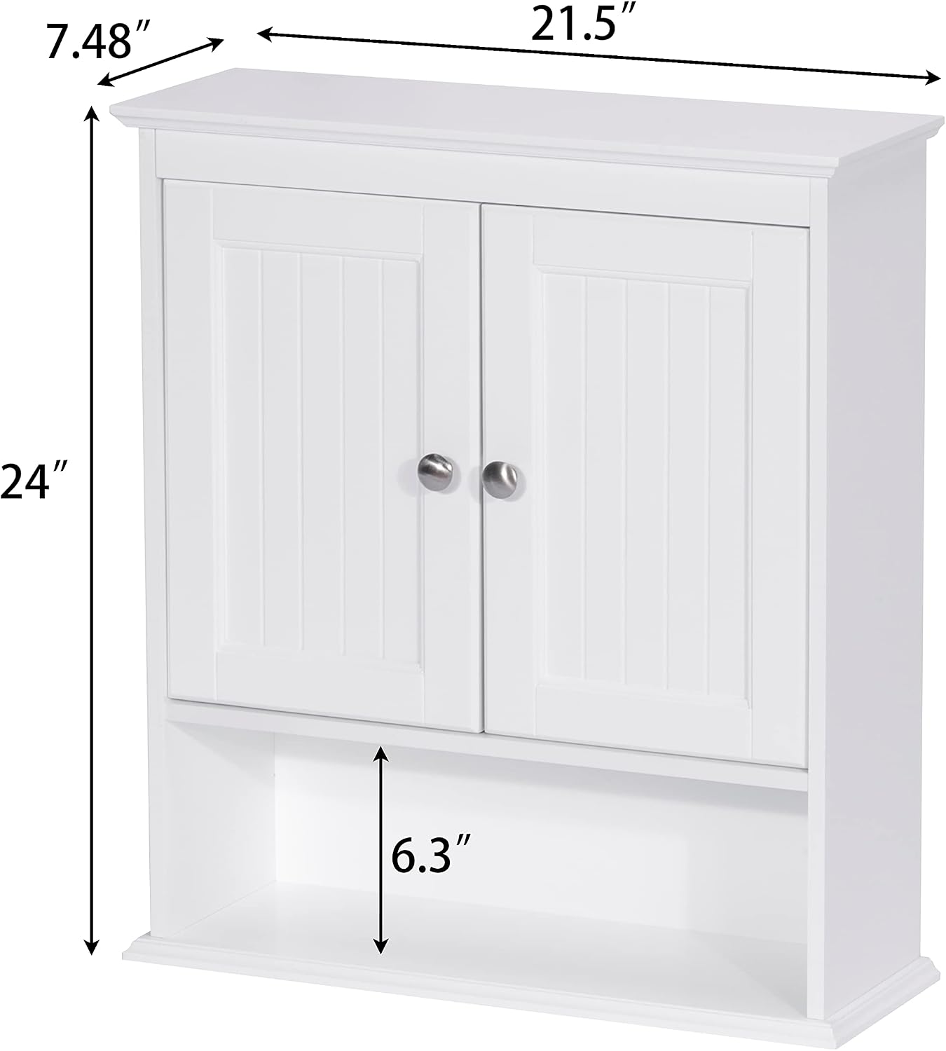 White Over Toilet Bathroom Wall Cabinet