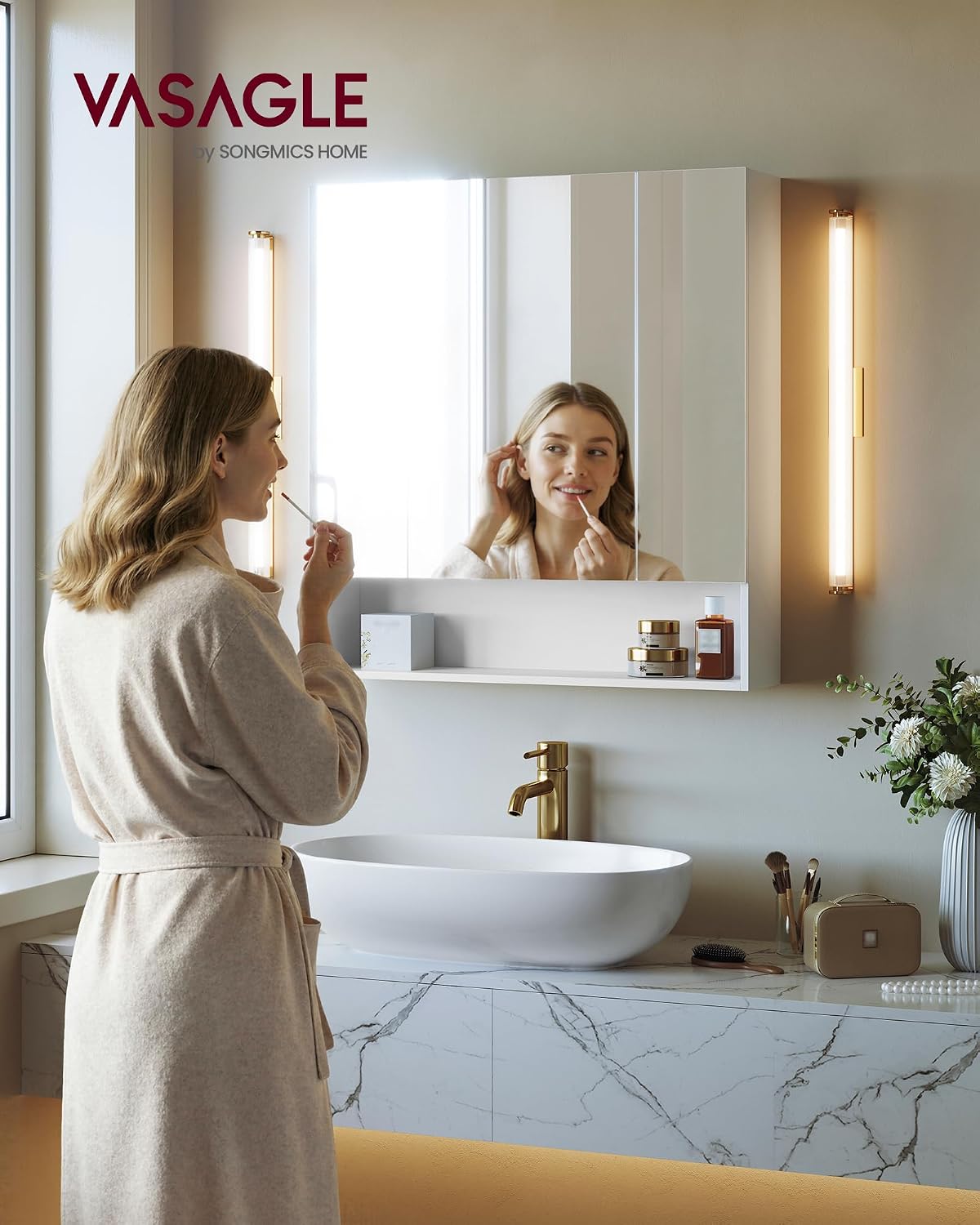 White Mirror Medicine Cabinet