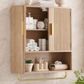 Fluted Door Bathroom Wall Cabinet