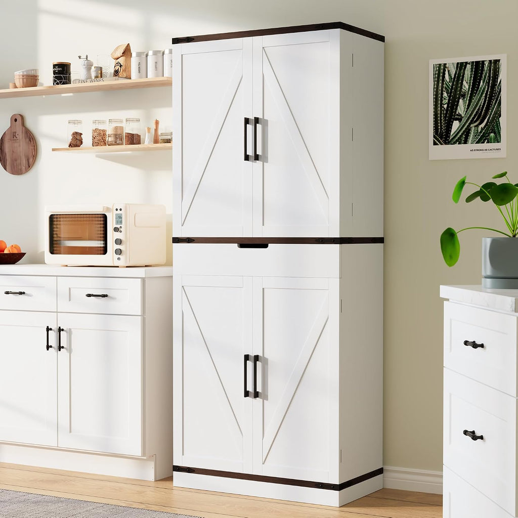 72" Pantry Cabinet with Barn Doors