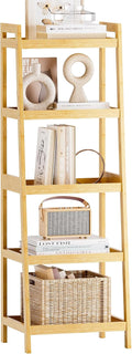 Bamboo Ladder Freestanding Bookcase