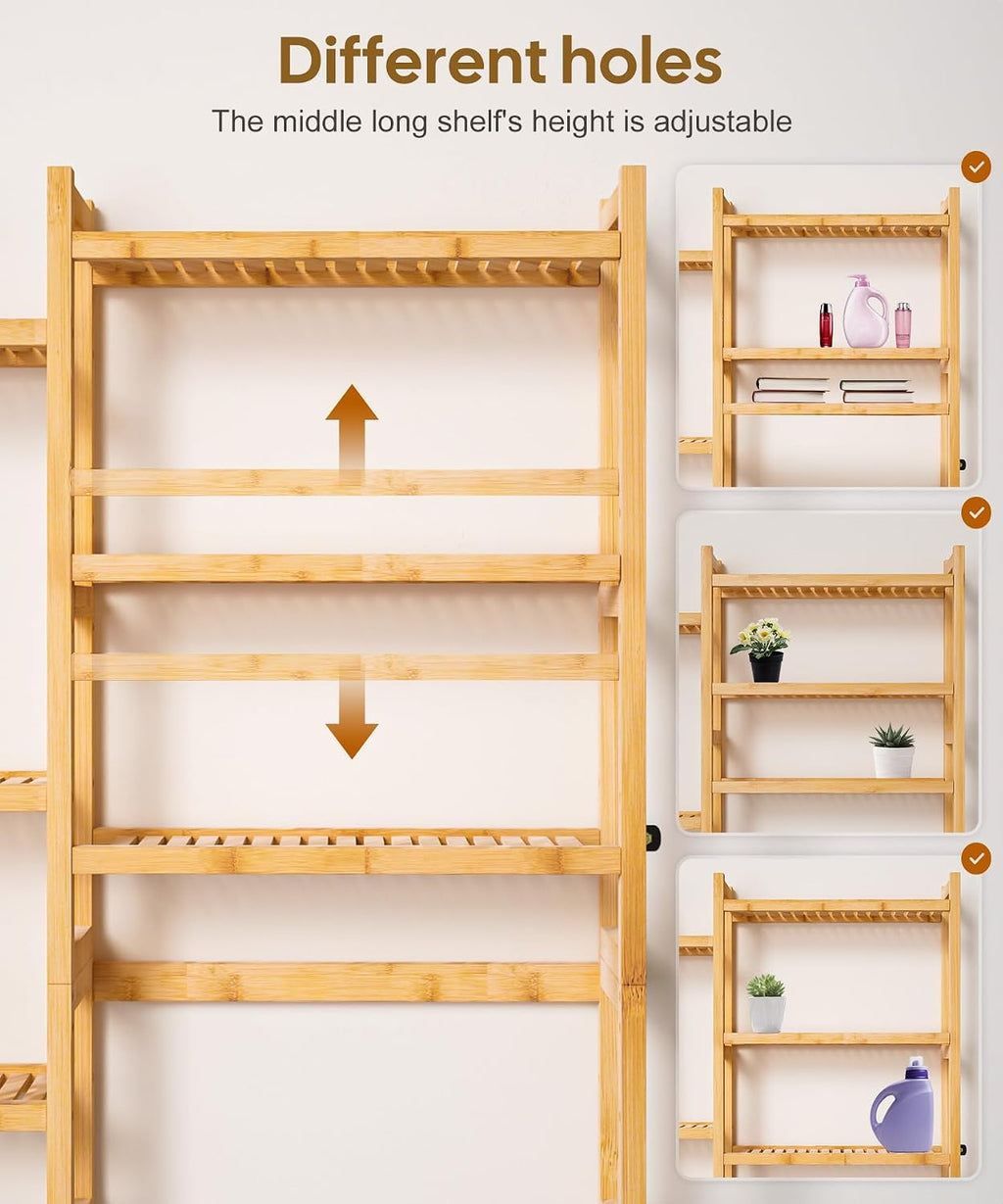 Bamboo Over Toilet Storage Rack