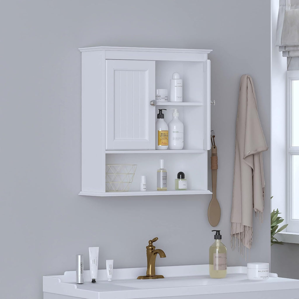 White Over Toilet Bathroom Wall Cabinet