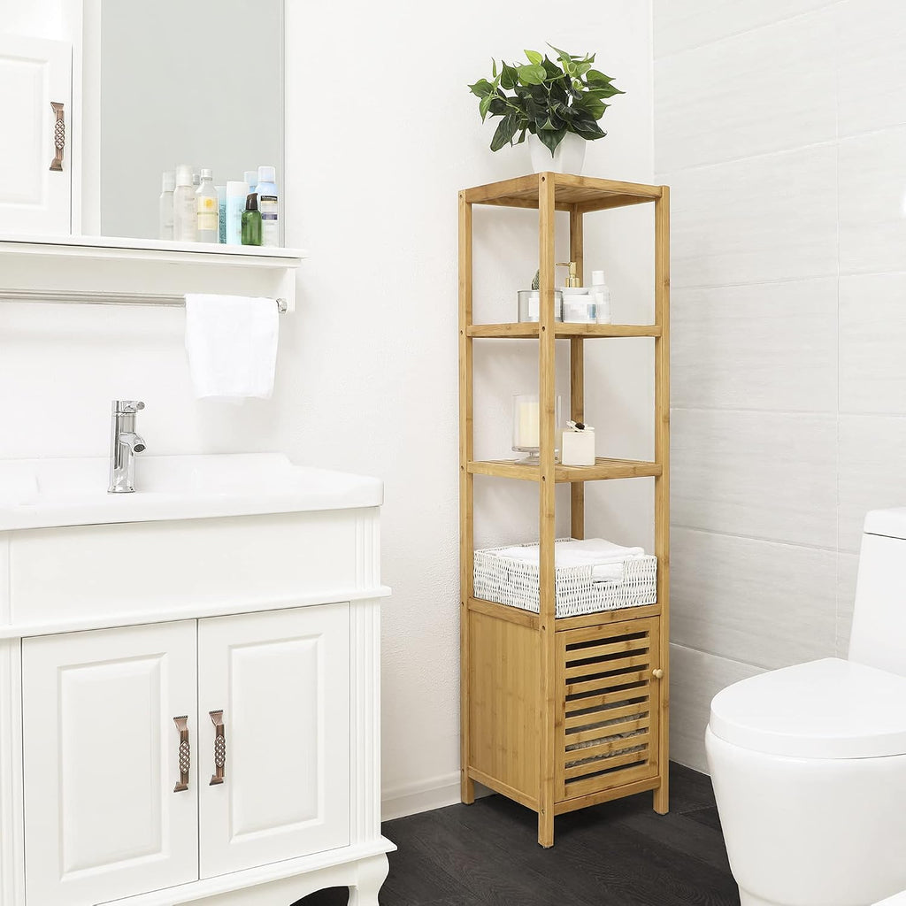 Bamboo Freestanding Bathroom Storage Rack