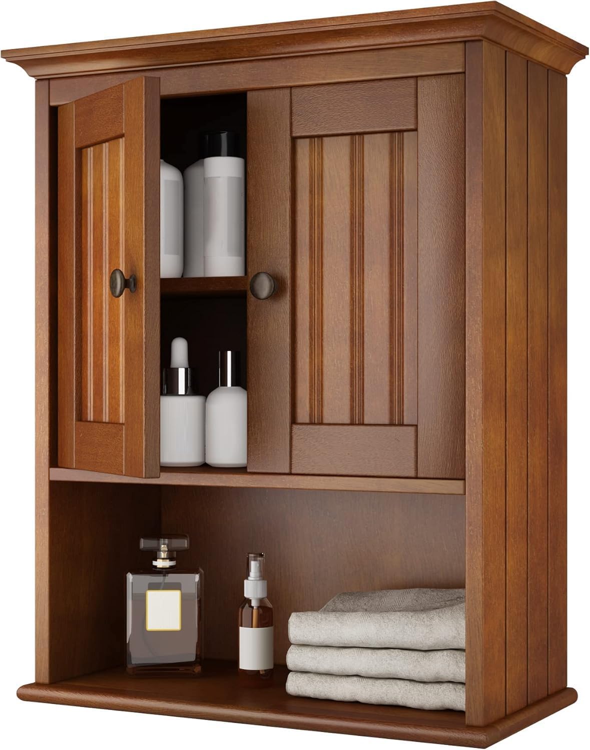 Wood Wall Mounted Bathroom Medicine Cabinet