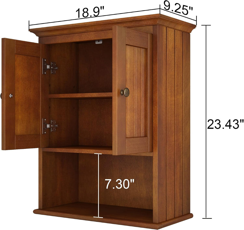 Wood Wall Mounted Bathroom Medicine Cabinet