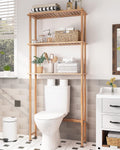 Bamboo Freestanding Over Toilet Shelf