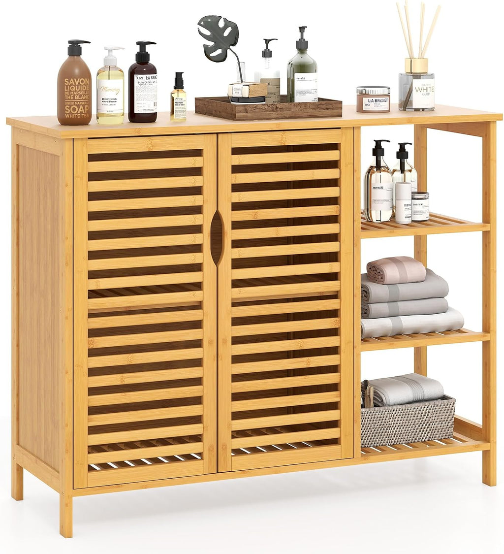 Bamboo Freestanding Bathroom Storage Cabinet