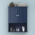 Navy Blue Bathroom Wall Storage Cabinet