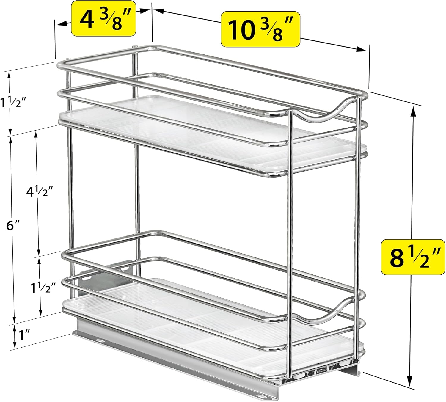 2 Tier Slide Out Cabinet Spice Rack