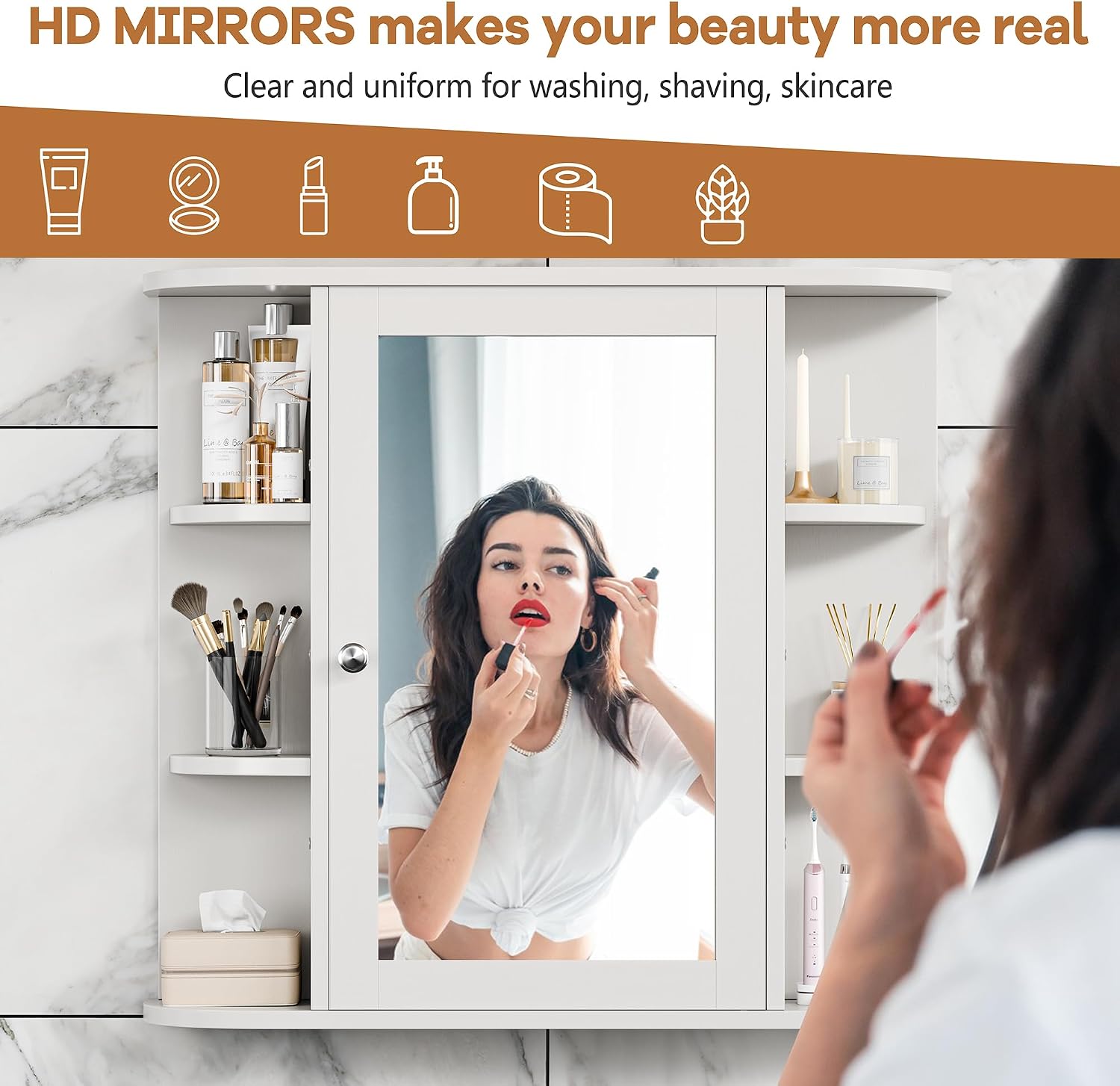 Wall Mounted Bathroom Mirror Cabinet