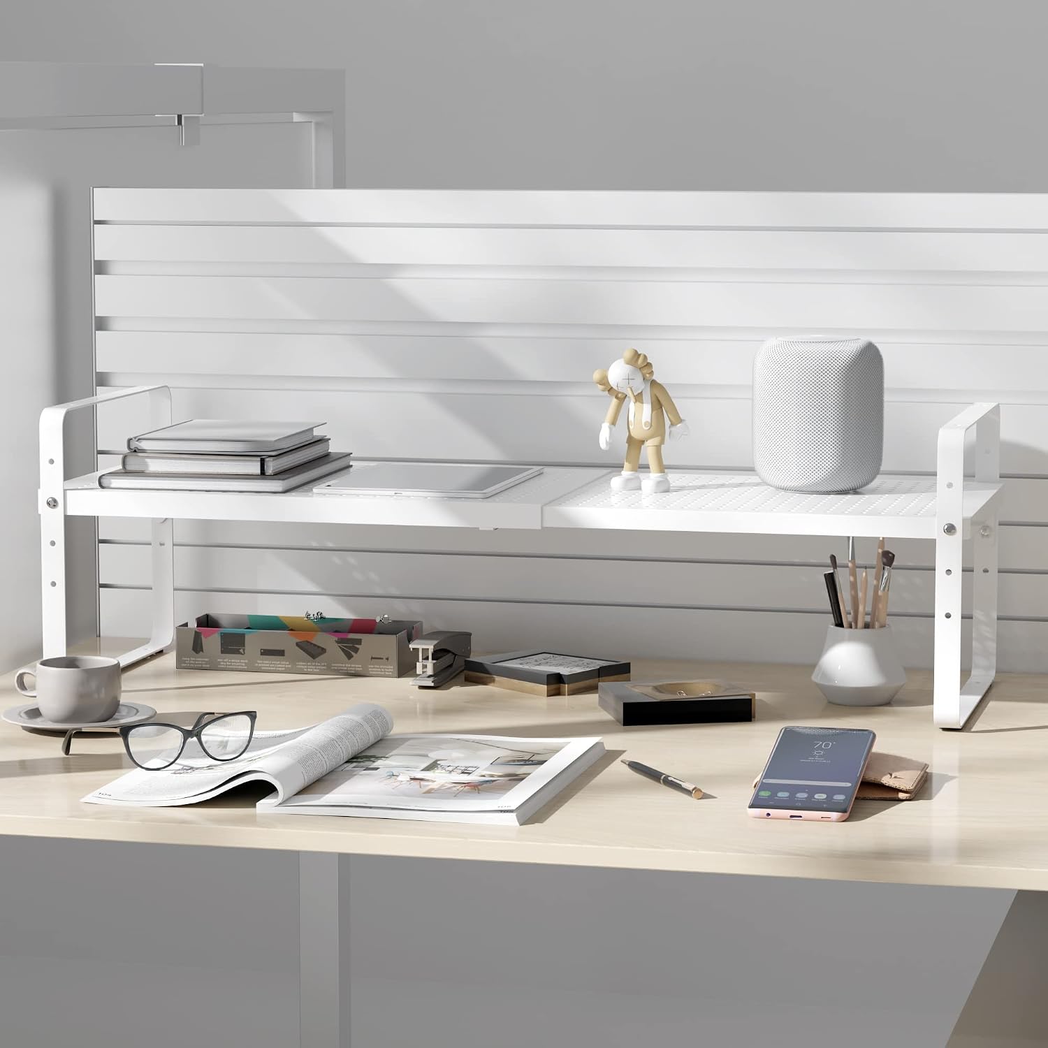 Expandable Metal Stackable Storage Shelf