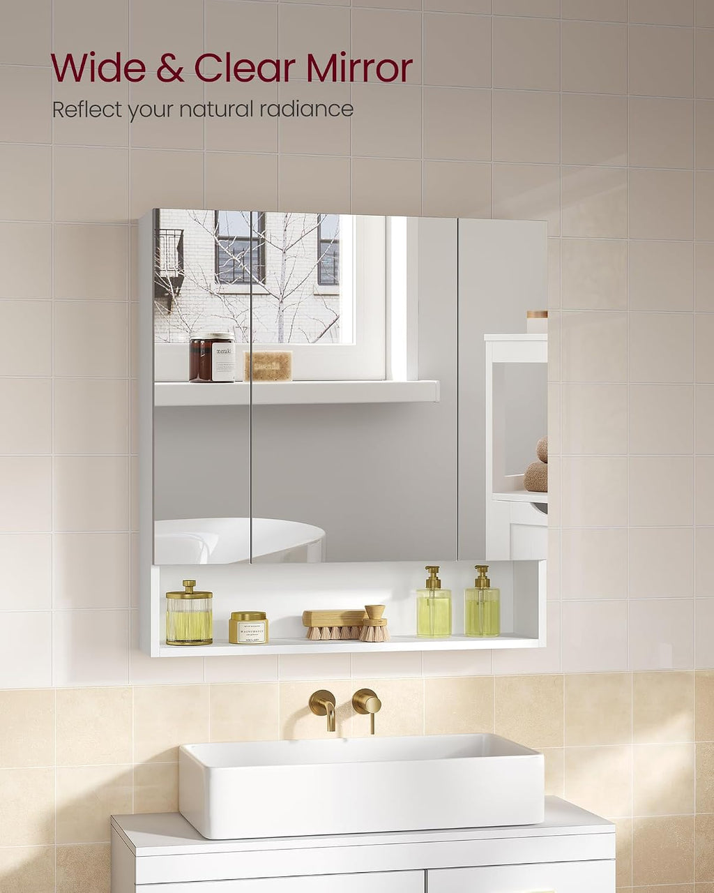 White Mirror Medicine Cabinet