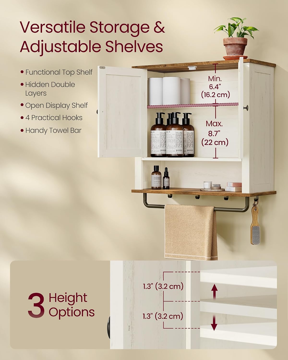 Farmhouse Wall Mount Bathroom Cabinet