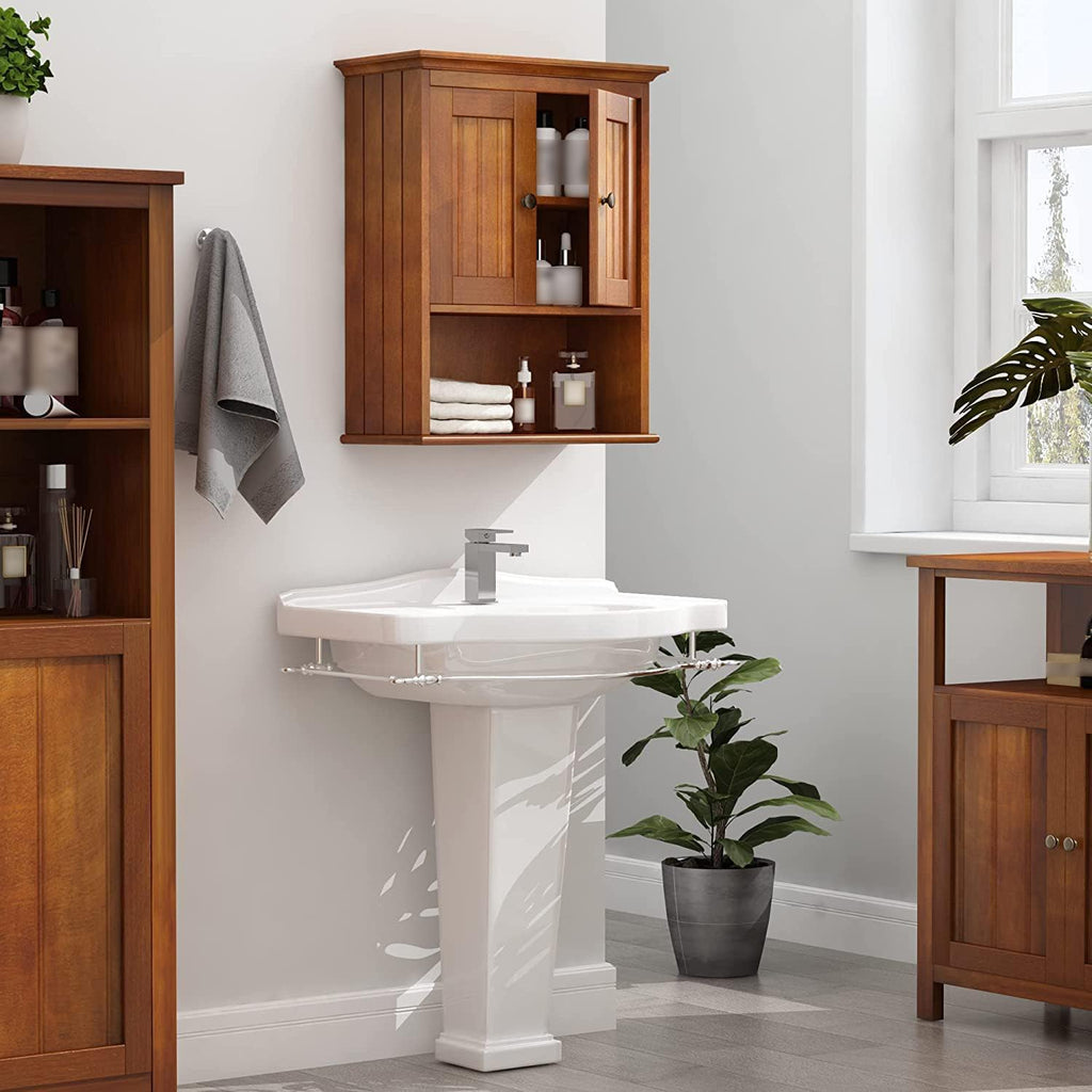 Wood Wall Mounted Bathroom Medicine Cabinet