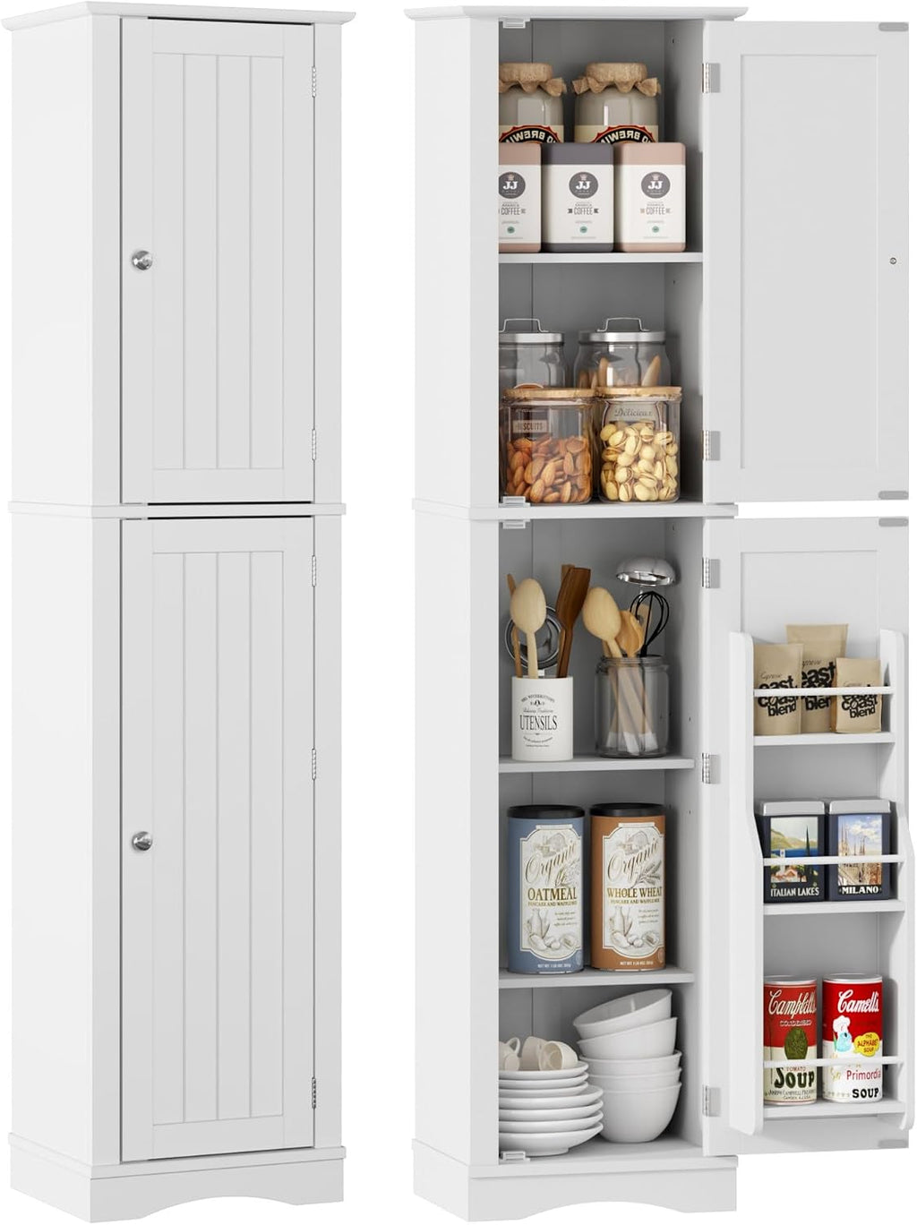 Freestanding Tall Storage Cabinet with Door