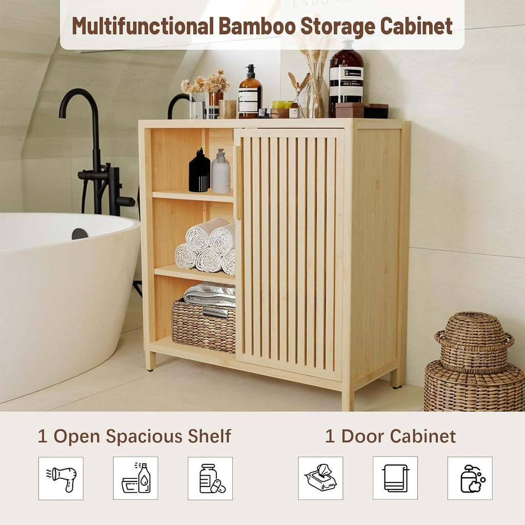 Bamboo Freestanding Bathroom Cabinet