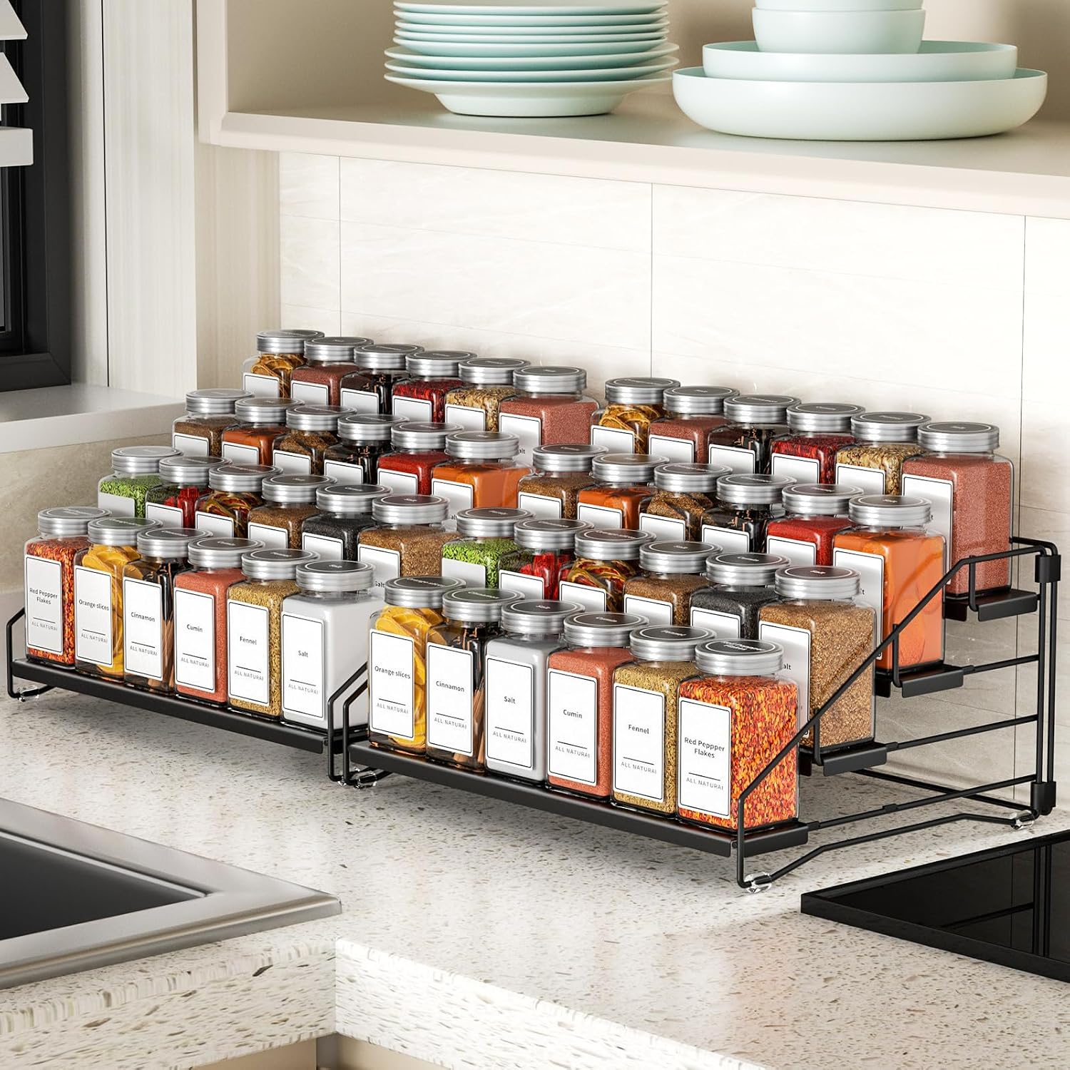 Metal Countertop Spice Rack Organizer