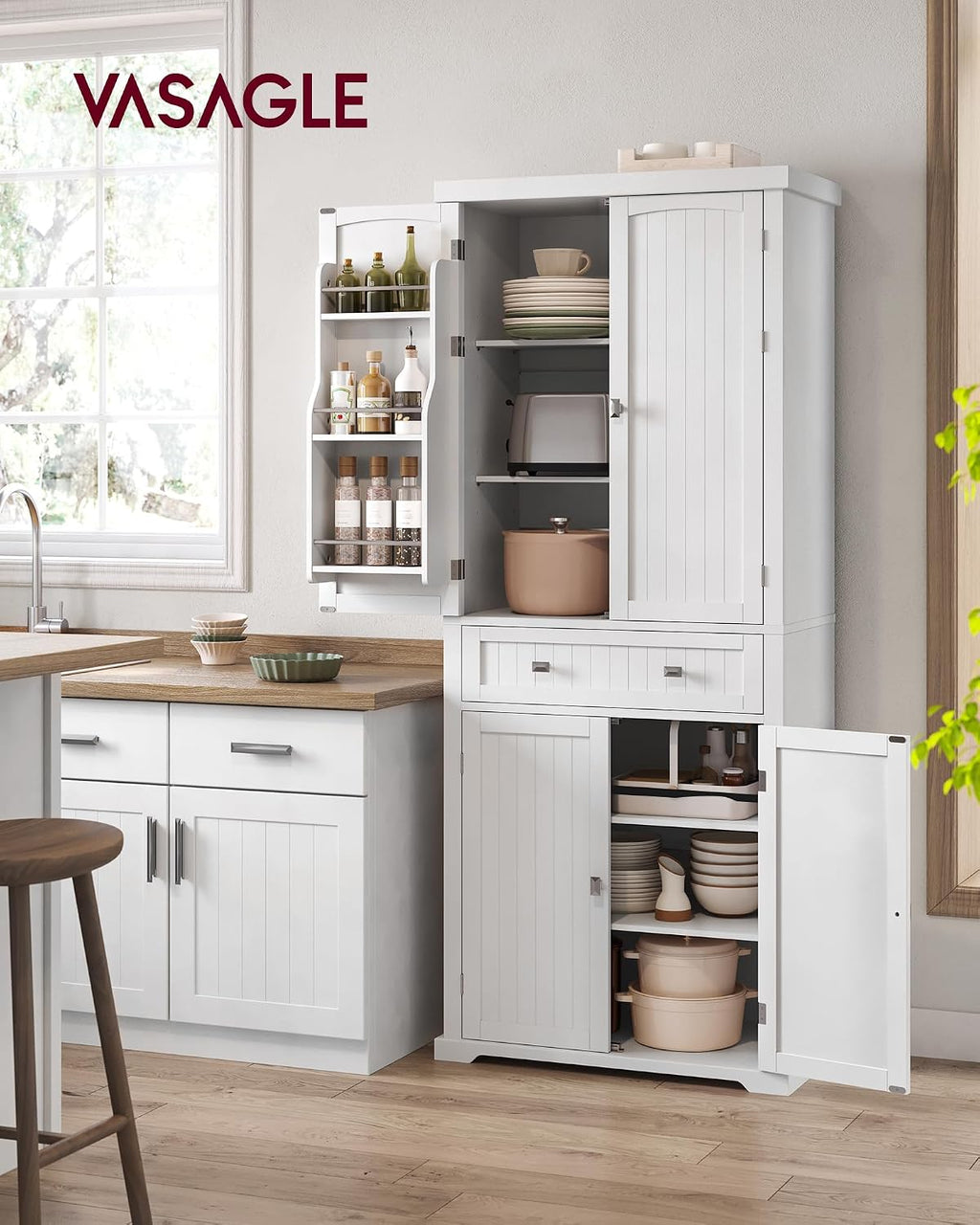 71.7" Tall Pantry Cabinet with Drawer