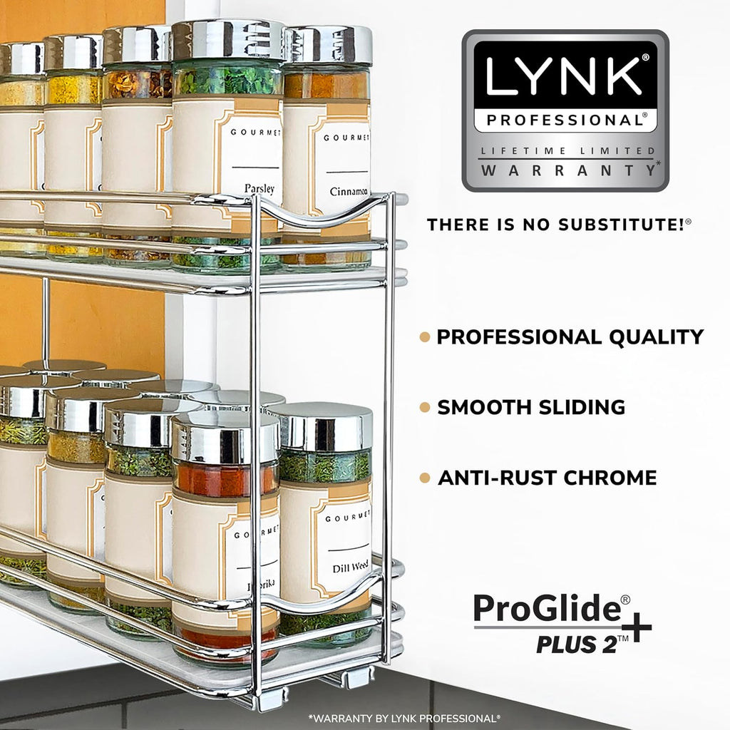 2 Tier Slide Out Cabinet Spice Rack