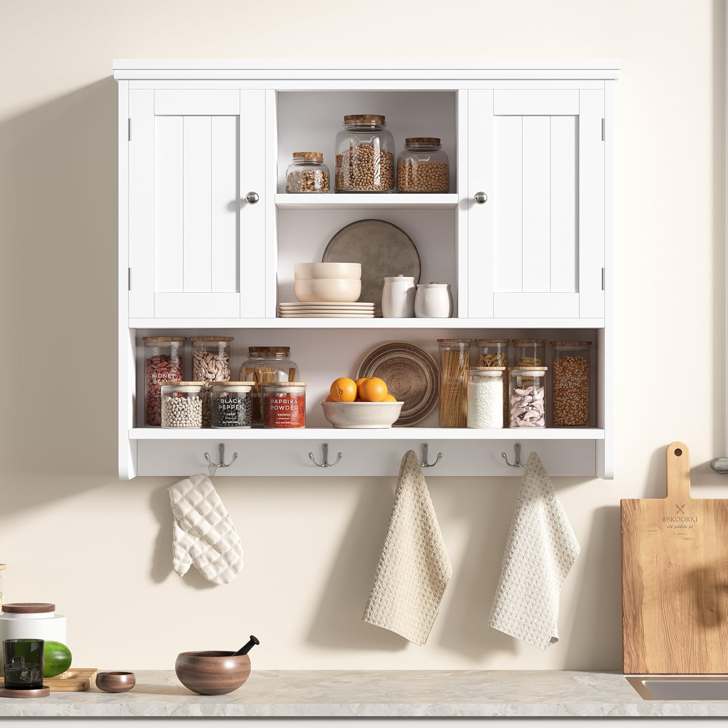 Wood Over Toilet Bathroom Wall Cabinet