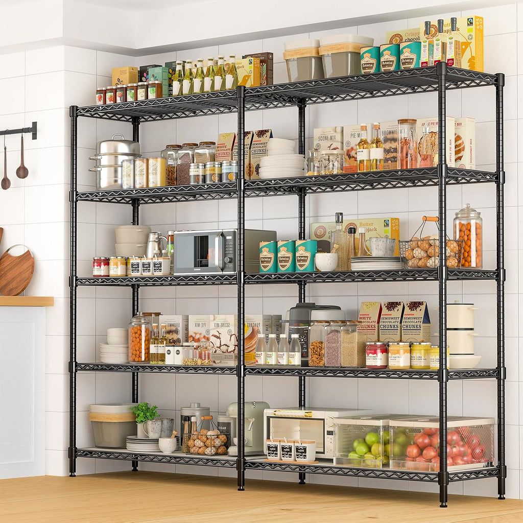 5 Tier Adjustable Metal Wire Storage Shelving