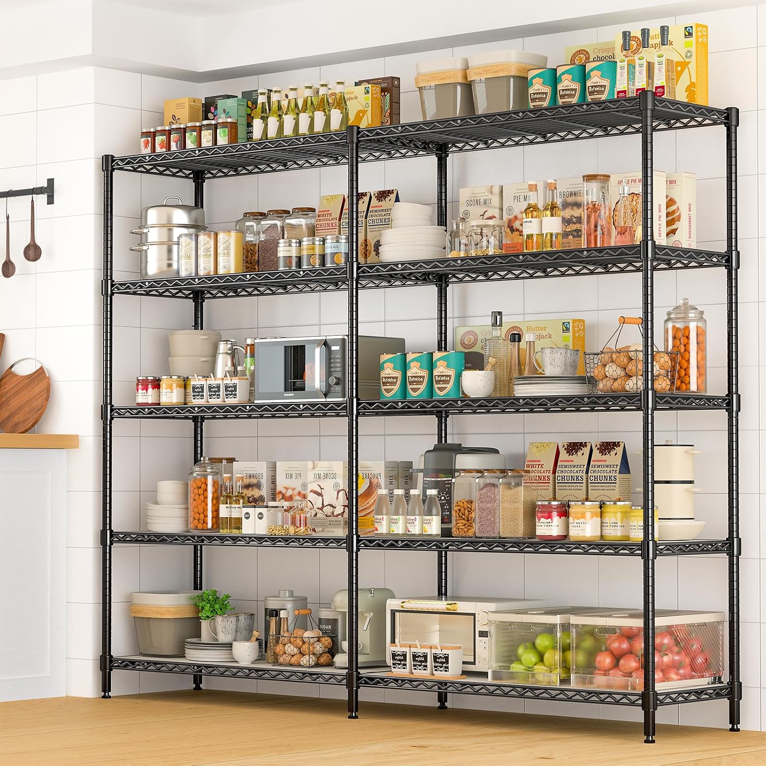 5 Tier Adjustable Metal Wire Storage Shelving