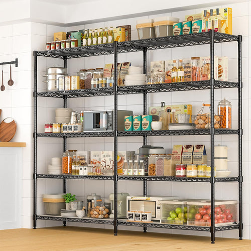 5 Tier Adjustable Metal Wire Storage Shelving
