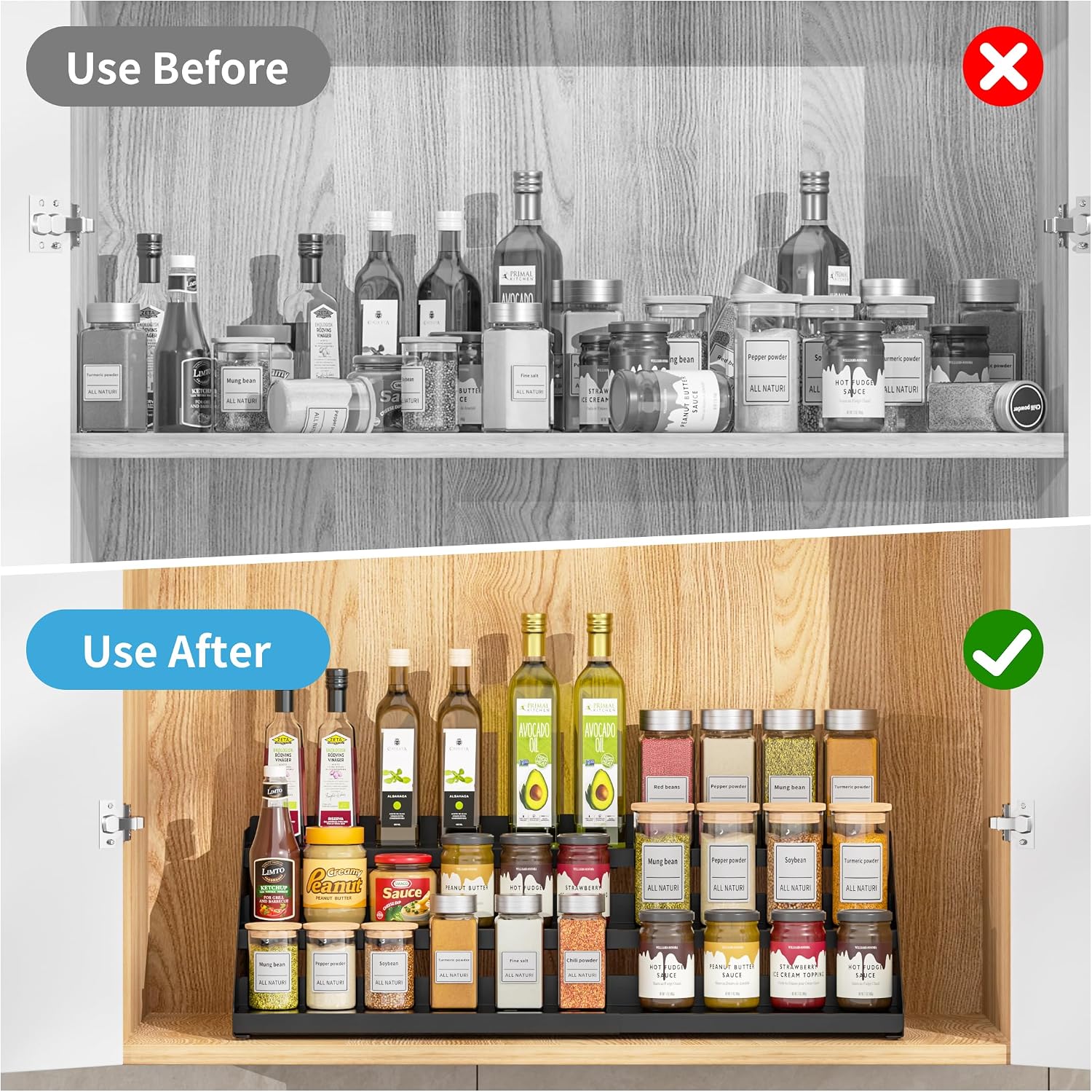 Metal Expandable Countertop Spice Rack