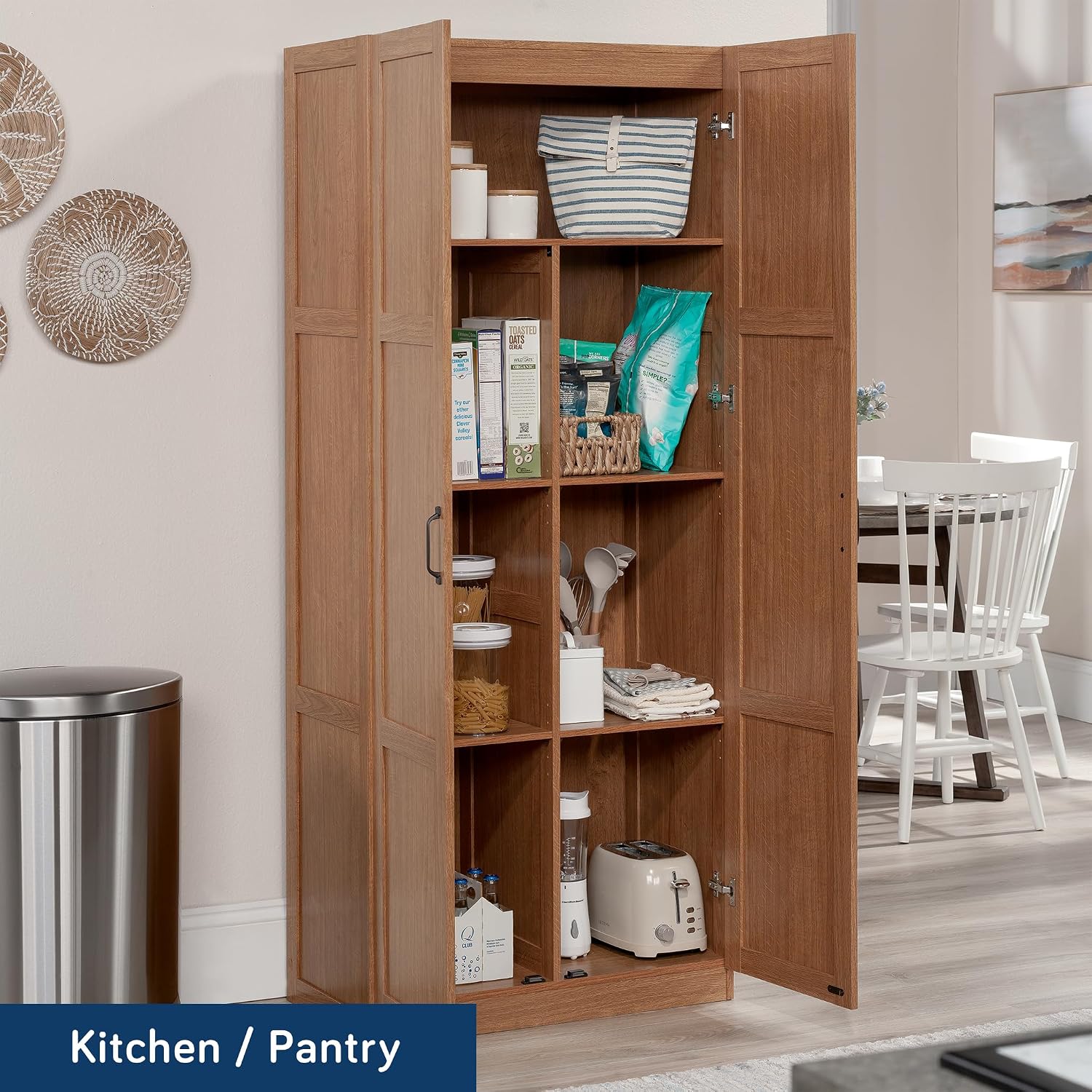 Sauder Pantry Storage Cabinet, Highland Oak