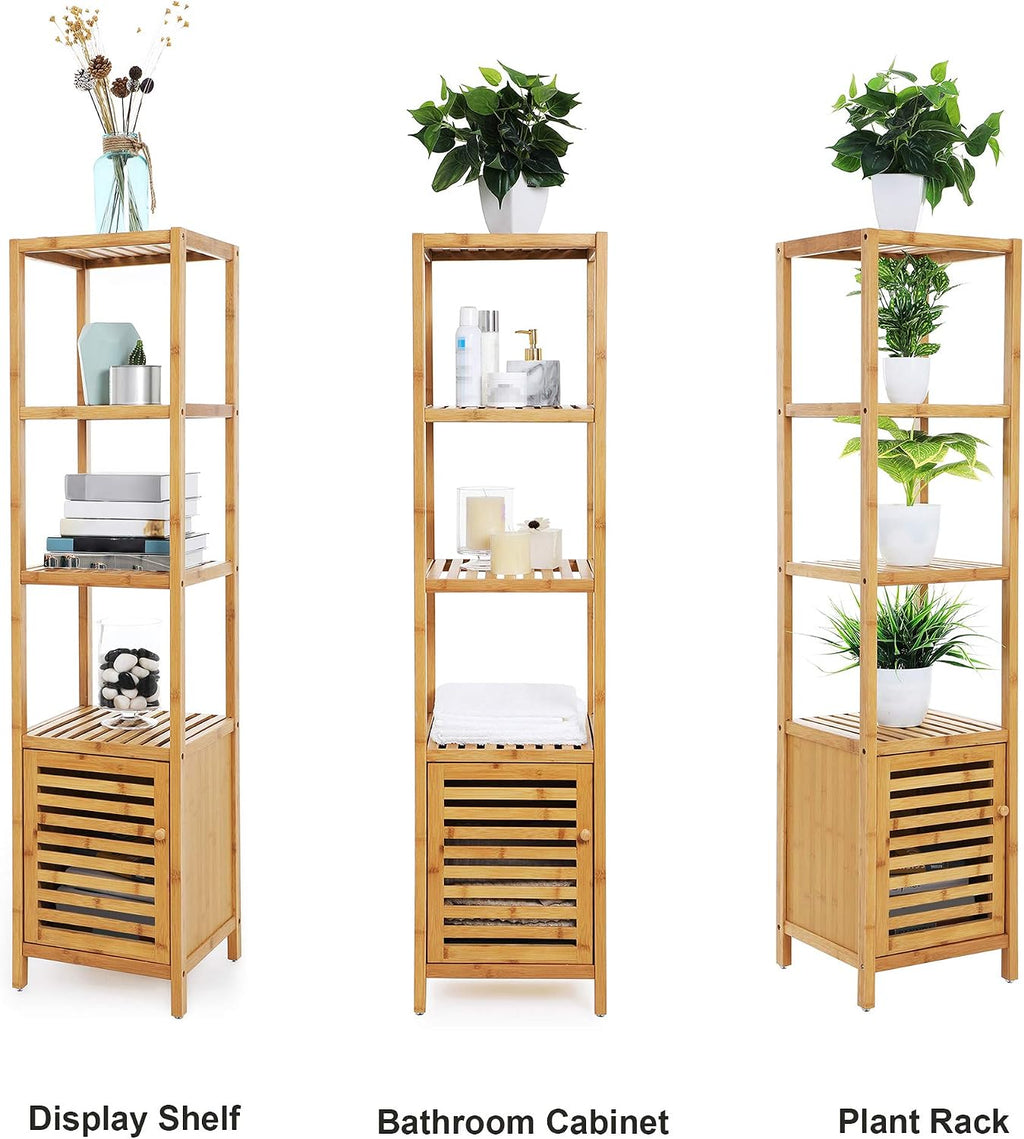 Bamboo Freestanding Bathroom Storage Rack