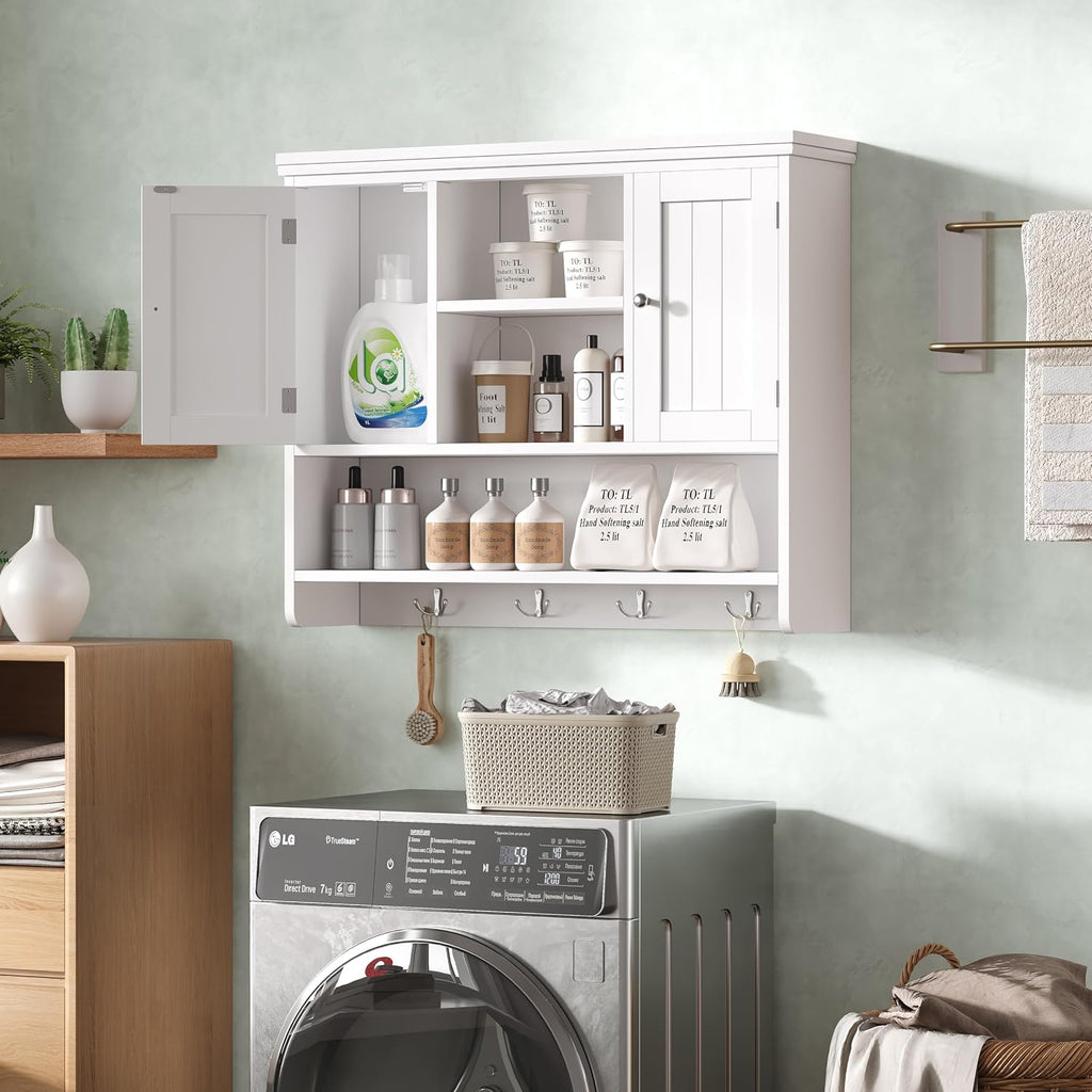 Wood Over Toilet Bathroom Wall Cabinet