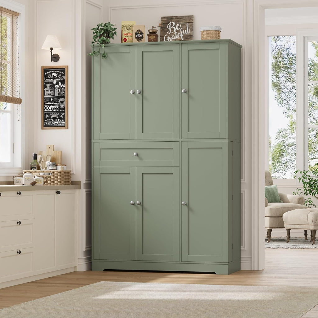 68" Tall Pantry Cabinet with Drawer & Doors