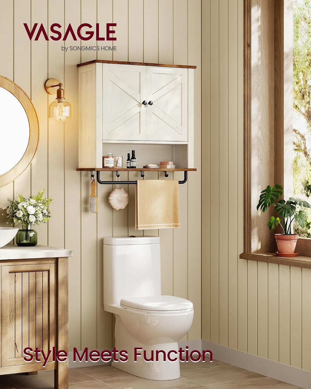 Farmhouse Wall Mount Bathroom Cabinet