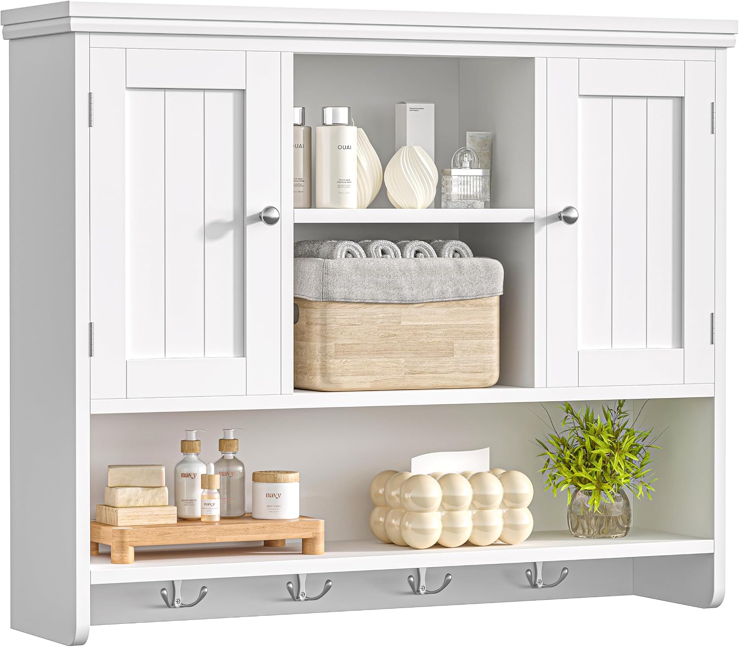Wood Over Toilet Bathroom Wall Cabinet
