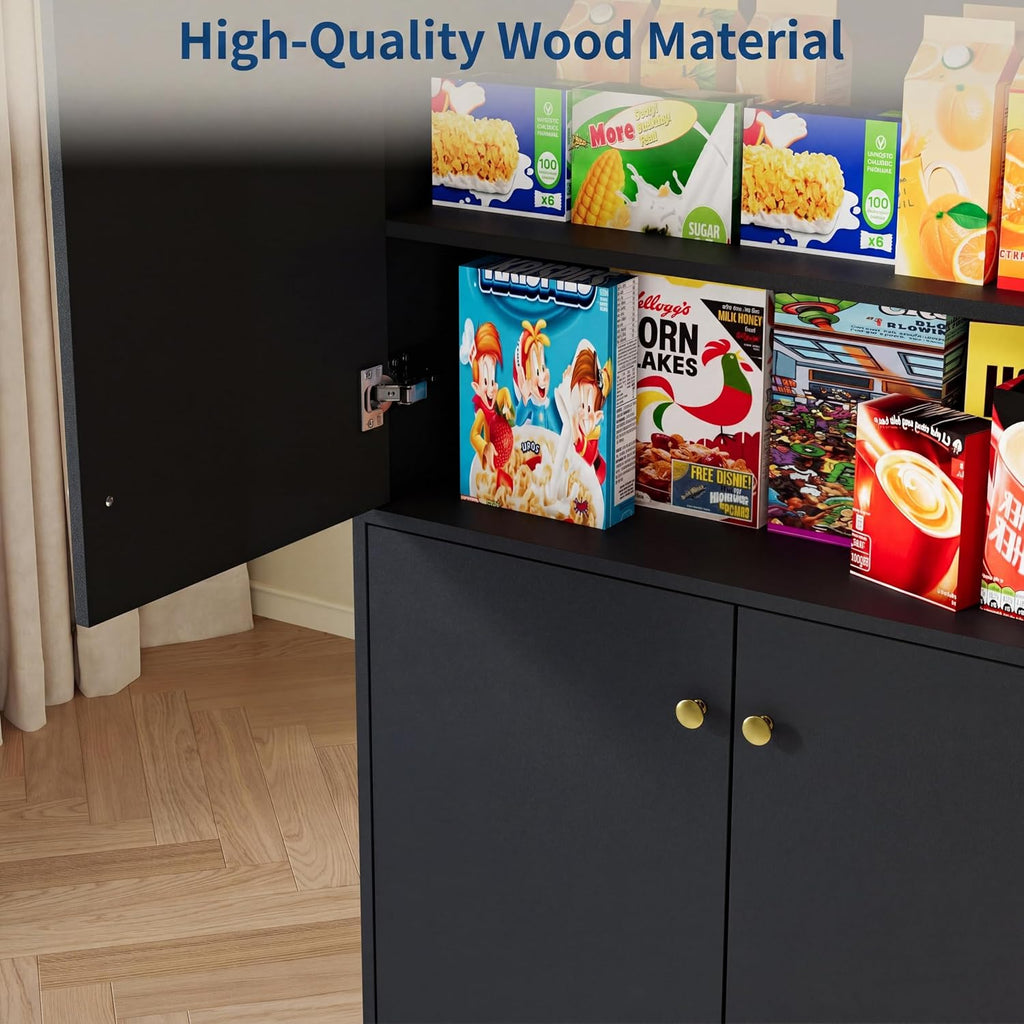 68" Freestanding Pantry Cabinet with 4 Doors