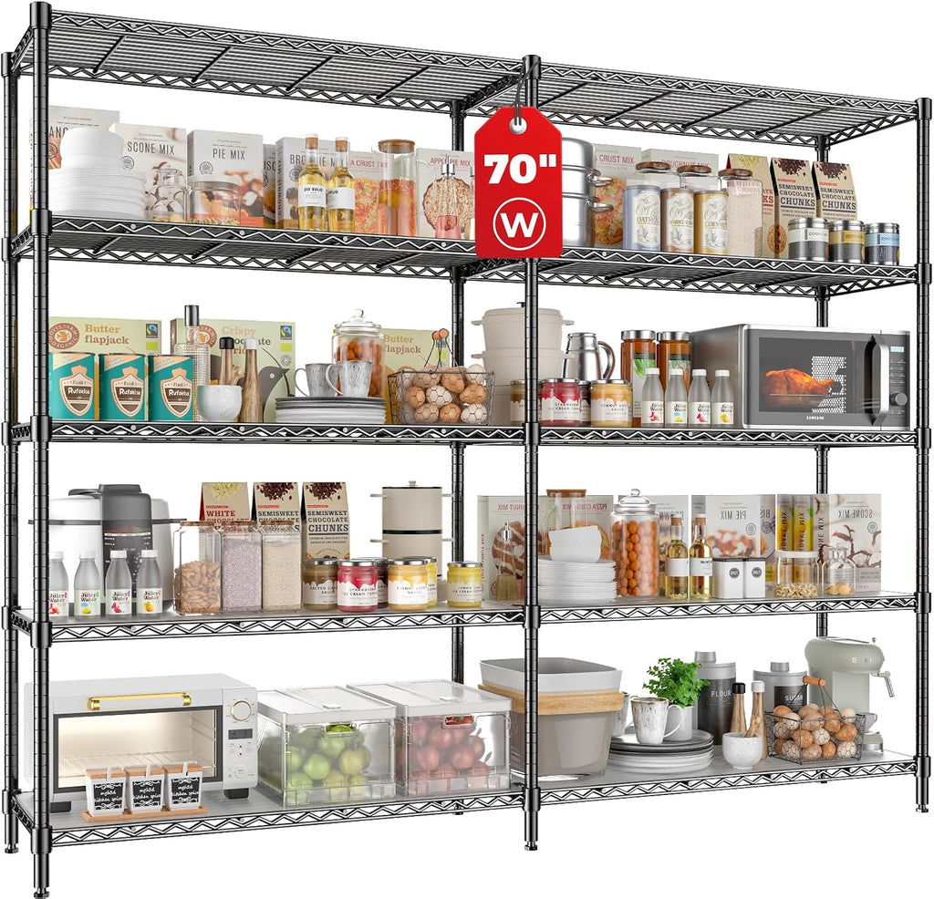 5 Tier Adjustable Metal Wire Storage Shelving