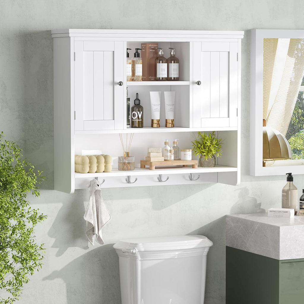 Wood Over Toilet Bathroom Wall Cabinet