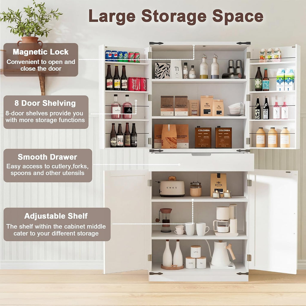 72" Pantry Cabinet with Barn Doors