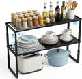 Expandable Stackable Cabinet Storage Shelf