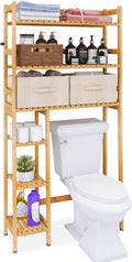 Bamboo Freestanding Over Toilet Shelf